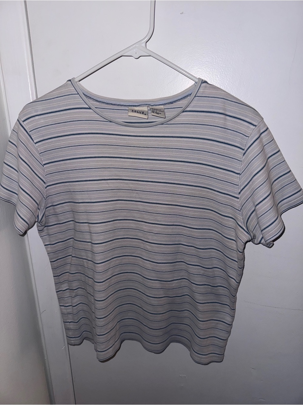 Vintage Falls Creek Striped Short Sleeve T-Shirt Size Large 90s Pastel
